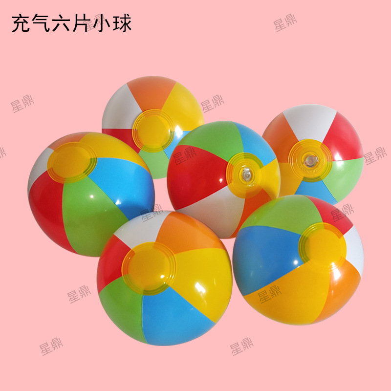 Надувной мяч шести цветов Amazon, детская водная игрушка, рекламный мяч, цветной мяч, мини пляжный мяч