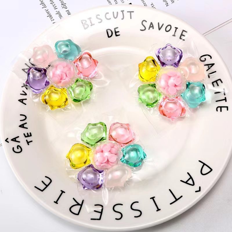 Seven-cavity laundry gel beads lasting fragrance deep cleansing decontamination laundry ball Multi-Effect one-in-one laundry beads factory direct sales