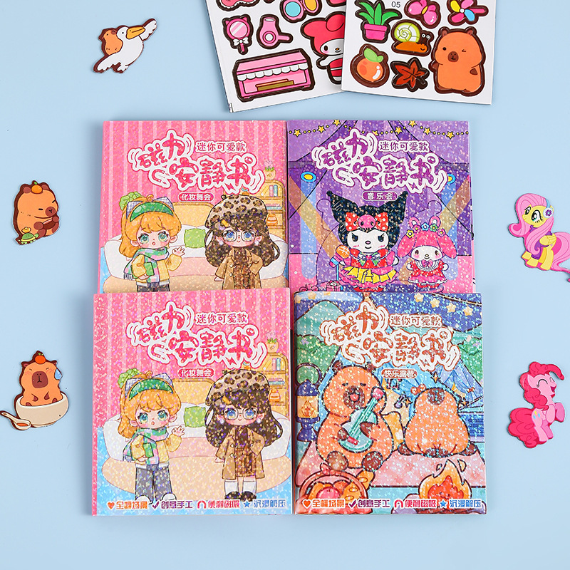 New Mini Cartoon Magnetic Quiet Book Cut-free Reusable Waterproof DlY Handmade Toy Gift