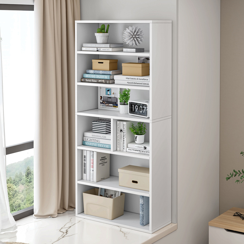 Bookshelf Simple Floor-standing Bay Window Small Book Cabinet Storage Cabinet Combination Balcony Simple Household Multi-layer Storage Rack