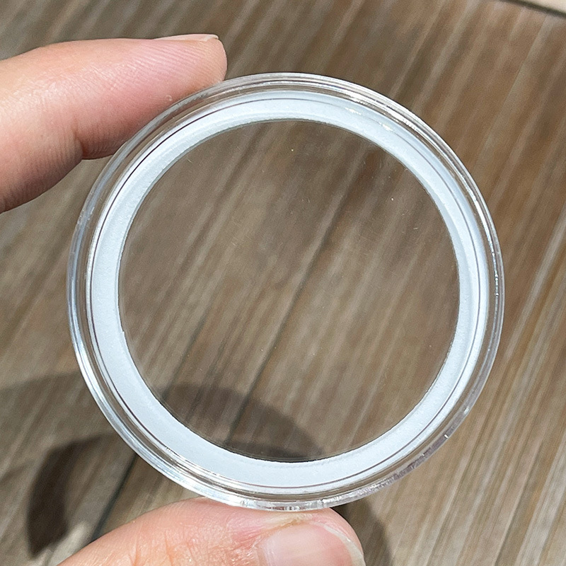 Coin Collection Storage Box Pvc Round Box Transparent Plastic Round Box One Corner and Half Circle One Yuan Packaging Single Shot Will Not Be Shipped