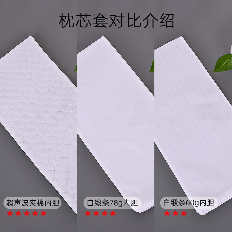 Pillow Liner Cover Dustproof Cover Ultrasonic Quilted Pillow Core Can Be Filled with Buckwheat Husk, Cypress Shell, Traditional Chinese Medicine, and Mugwort