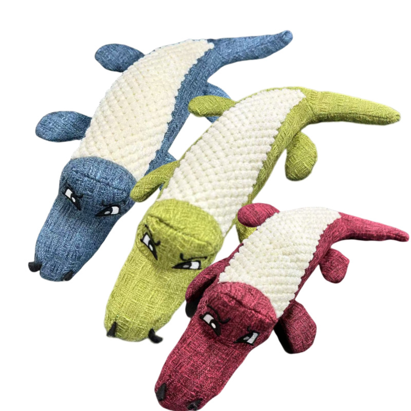 New pet plush dog sound simulation cartoon animal bite resistant molars plush pet toys wholesale