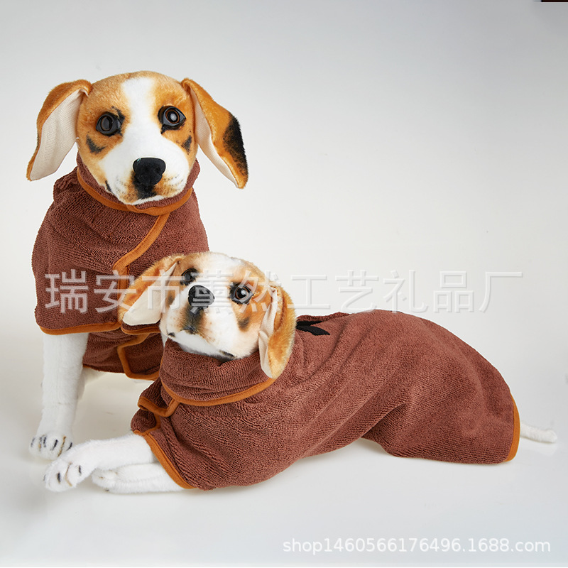 Cross-border pet bathrobe super absorbent pet bath towel large and small dog microfiber quick-drying cat bathrobe bath towel