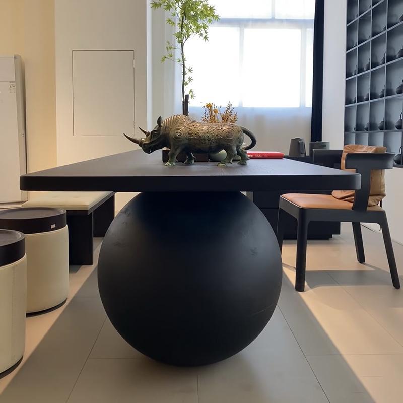 New Chinese Style Black Walnut Tea Table 2025 New Classy Solid Wood Tea Table House Tea Room Designer Tea Table