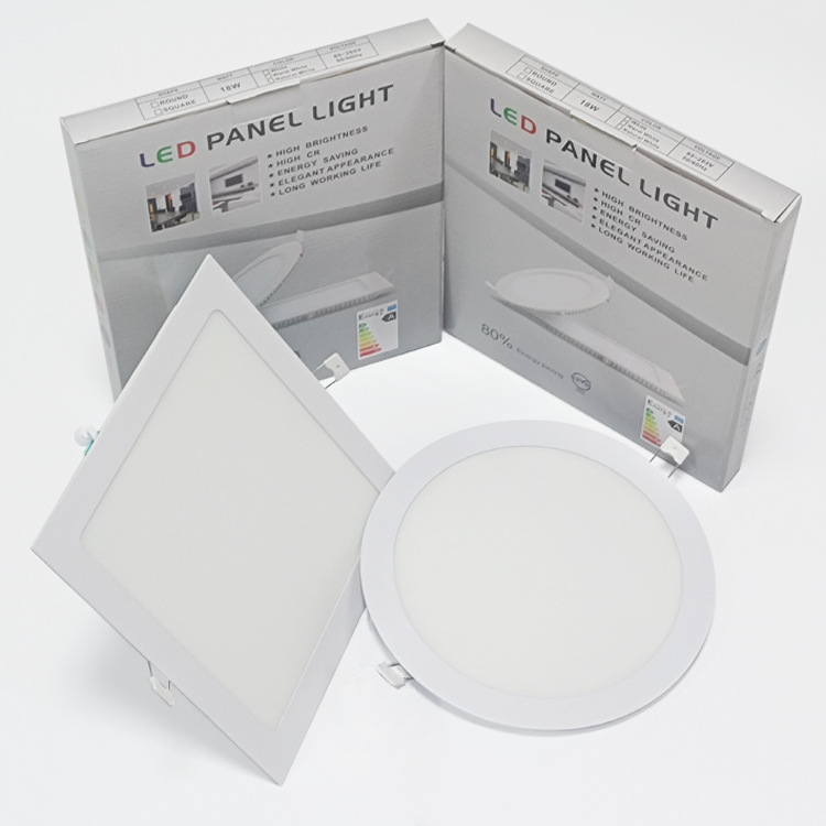 Concealed Round Recessed Panel Light Dip Dimming 3-Color Led Panel Light External Power Supply Downlight Ceiling Light