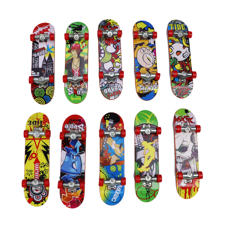 Amazon finger skateboard puzzle decompression alloy plastic cross-border creative mini skateboard desktop toy gift