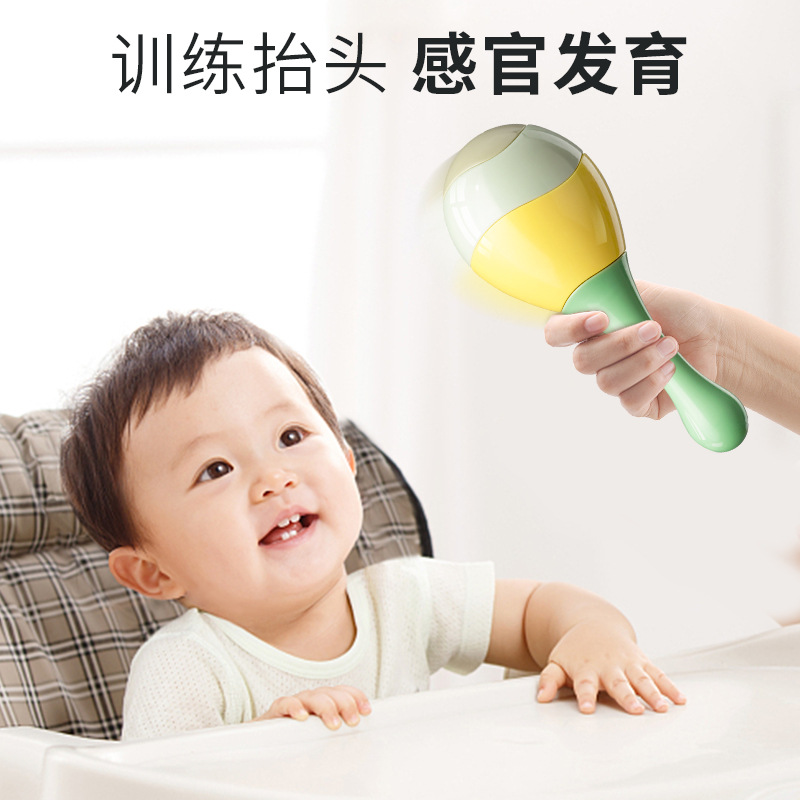 Baby Toys 0-1 Years Old Early Education Rattle Newborn Children 6 Months Baby Grasp Training Sand Hammer 3 Hand Rattle