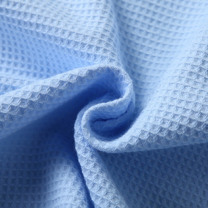 Pure Cotton Waffle Bathrobe Wholesale Customized with Logo Five-Star Hotel, B&B, Beauty Salon, Universal for All Seasons