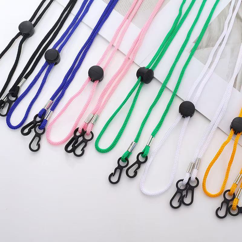 Adult Solid Color Ski Glove Anti-Loss Strap Adjustable Convenient Children's Neck Strap Glove Rope