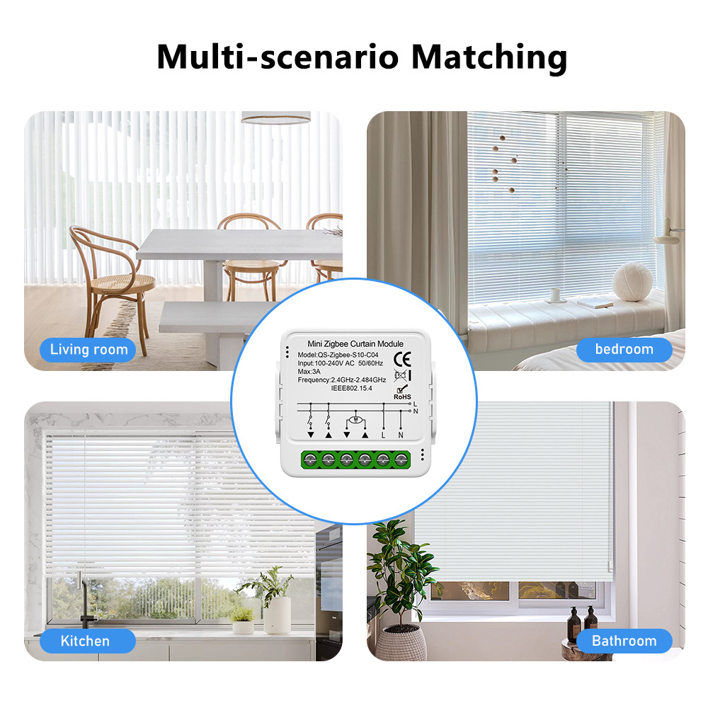 tuya graffiti smart WiFi/ZigBee curtain switch module smart home support voice control