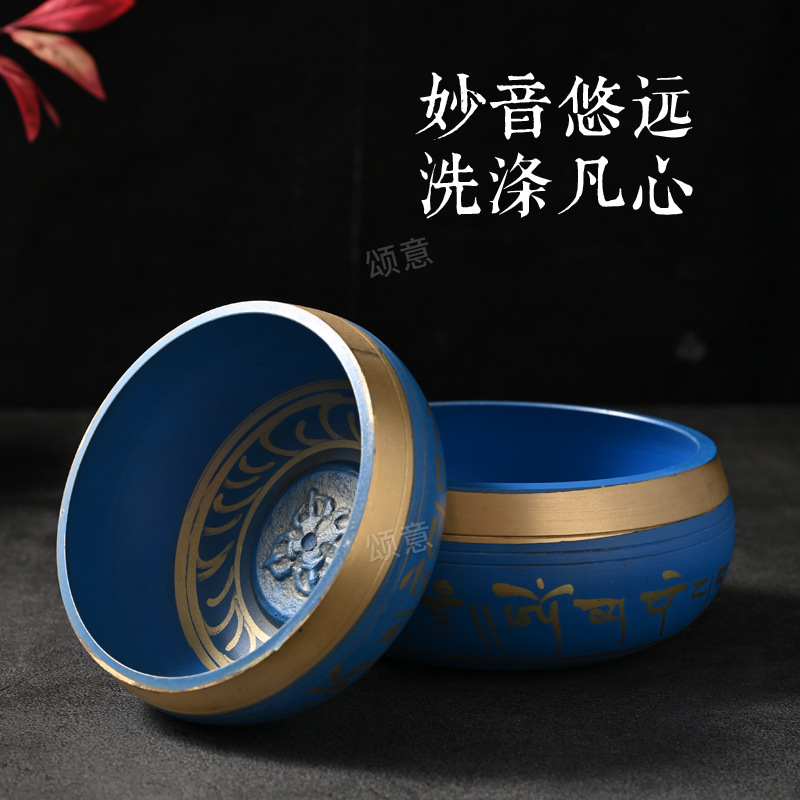 Nepalese Handmade Copper Prayer Bowls, Singing Bowls, Buddhist Sound Bowls, Copper Chimes, Yoga Bowls, Singing Bowls, Sound Therapy Ornaments