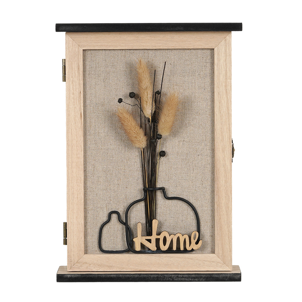 2025 Cross-border Wall-mounted Key Storage Box Entrance Hook Car Key with Lock Dust-proof Storage Box New Product