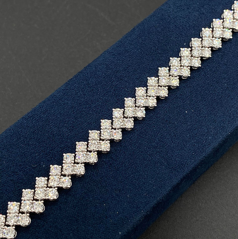 Platinum Pt950 Tennis Bracelet Laboratory Grown Diamond Bracelet Luxury Fashion Versatile Diamond Bracelet Cross-Border