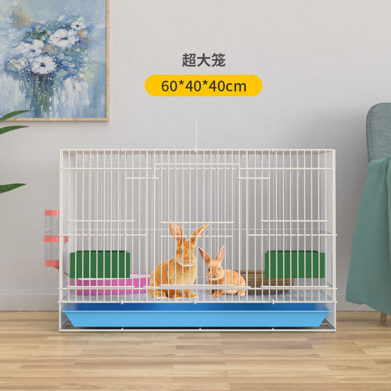 Rabbit Cage for Home Use, Extra-Large for Young Rabbits, Small Rabbit Cage, Guinea Pig Cage, Mouse Cage, Chinchilla Cage, Indoor Rabbit Cage with Toilet