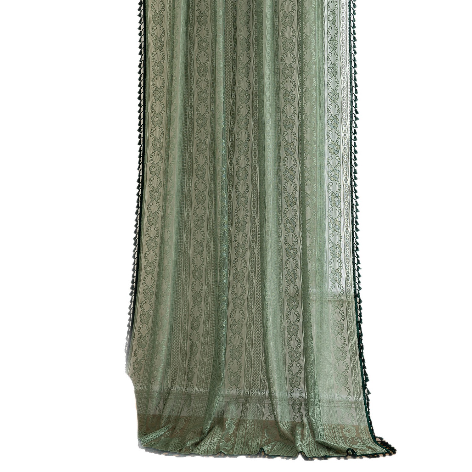 Jacquard Window Screen Curtains Living Room Bedroom Balcony Lace Flower Pastoral Gauze Curtain Fabric Amazon Manufacturer Wholesale