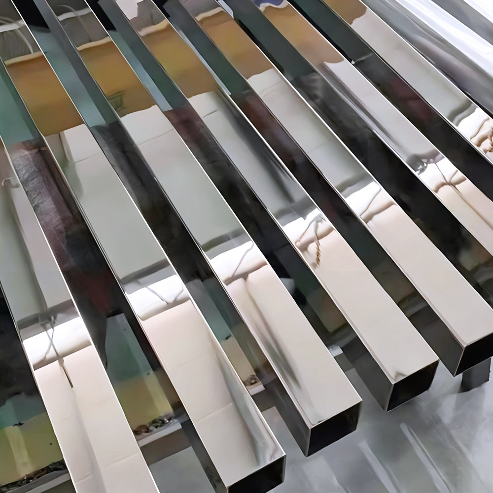304 Stainless Steel Square Tube Mirror Polished Brushed Square Tube Flat Tube 201 Square Rectangular Tube Thin-Walled Stainless Steel Tube