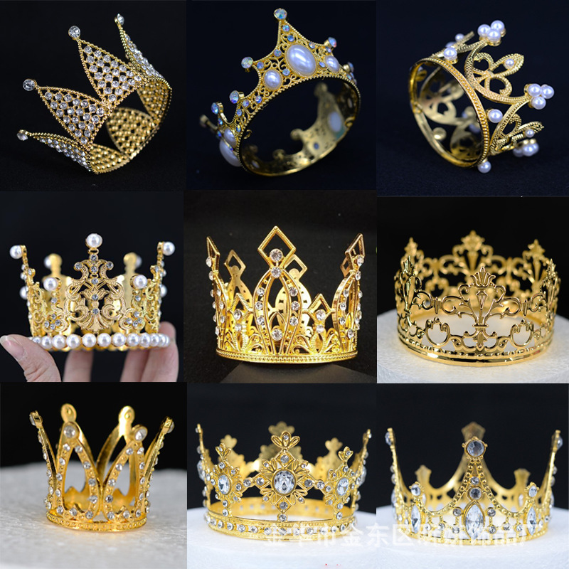 Набор украшений для короны на день рождения, пустотелая корона, аксессуары для цветочного декора