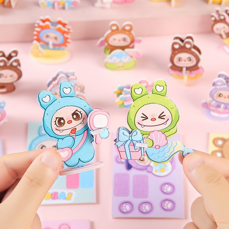 Children's Paper 3D Stereo Cloth Puzzle Educational Toys Handmade DIY Puzzle Toys Kindergarten Gifts Wholesale