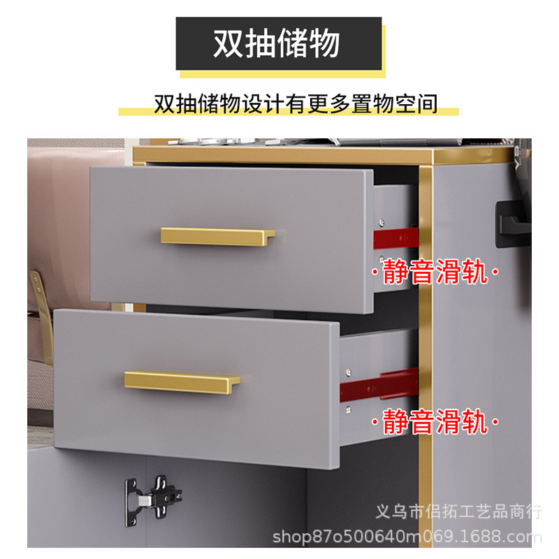 Barber Shop Tool Cabinet, Hair Salon Special Hair Salon Hair Cutting Cabinet, Tool Cart, Beauty Salon Storage Tool Table with Drawer