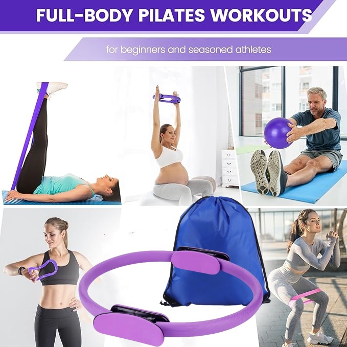 Cross-border New Yoga Pilates Ring 13-piece Fitness suit Home Exercise Novice Yoga Equipment Accessories