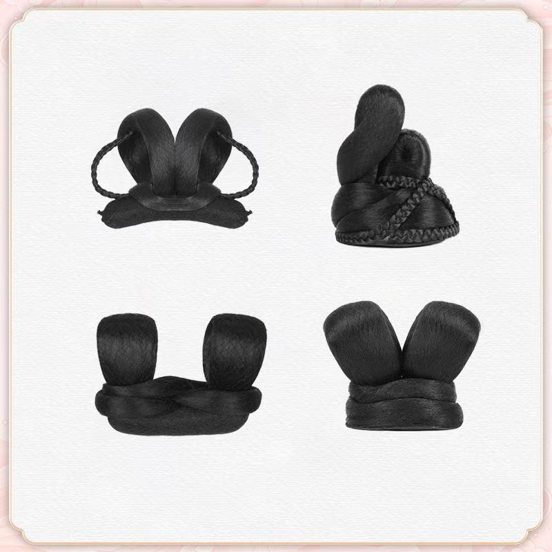 Children's Wig Antique Hair Pack Ancient Chinese Clothing Chuandi Hair Bun Same Style Girls' Hairstyle Stage Photo Wei Jin Dynasty