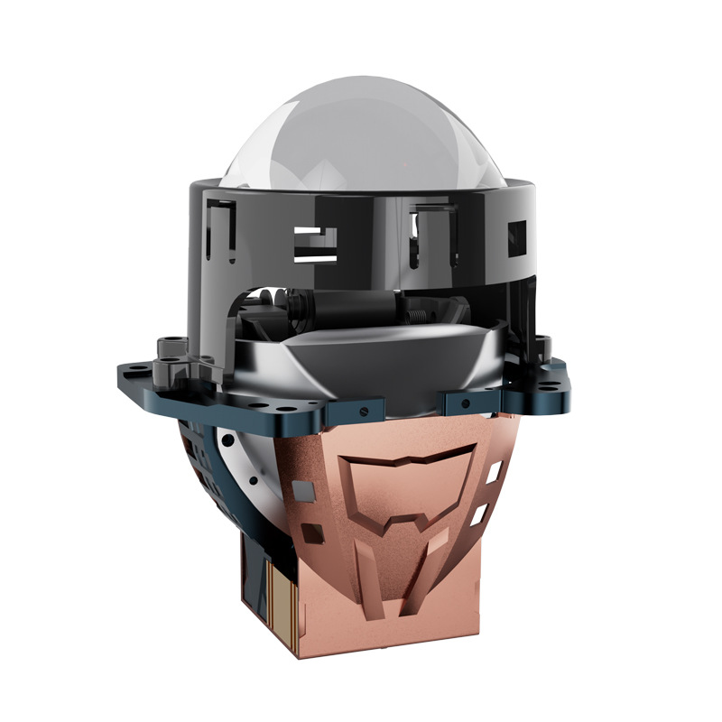 Cross-Border Factory New Double Lamp Cup Non-Destructive Led Bifocal Lens High-Power Modified Car Headlight Far and Near Integrated