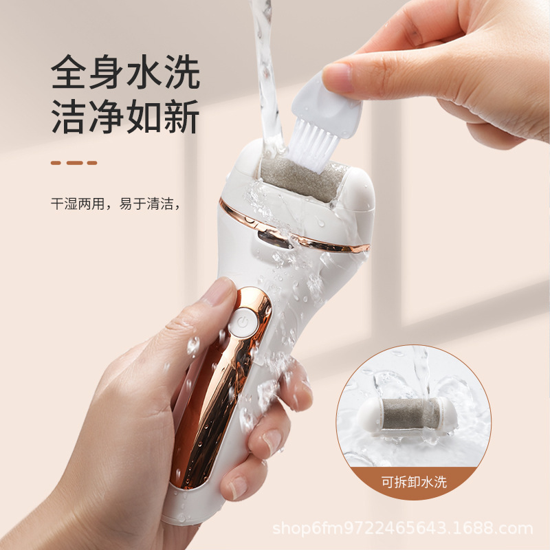 Cross-Border New Model Digital Display Foot File Callus Remover Rechargeable Washable Electric Foot Grinder Exfoliator