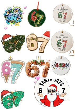 Перекрестный бестселлер, акриловые рождественские украшения Санта-Клауса, веселые цифровые украшения