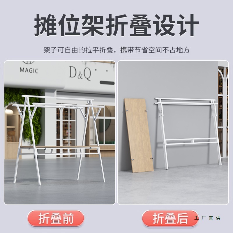 Market Stall Display Rack Foldable Commercial Night Market Mobile Stall Rack Flower Cart Wholesale Display Stall Cart