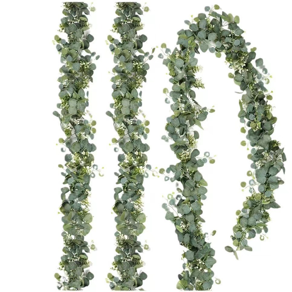 Cross-border American Spring 180cm Simulation Eucalyptus Rattan Gypsophila Eucalyptus Leaves Plant Rattan
