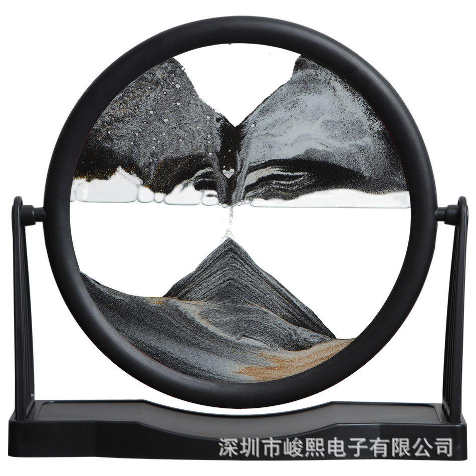 Cross-border new creative gifts 3d night light quicksand painting desktop ornaments bedroom bedside atmosphere desk lamp