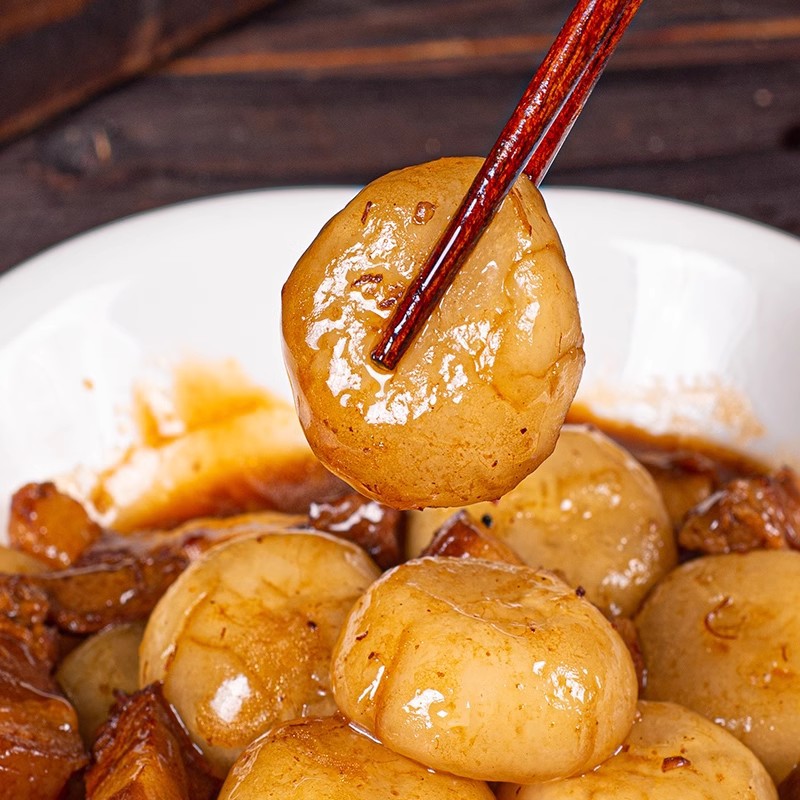 Kudzu Root Balls, Huangshan Specialty Kudzu Root Hot Pot Stewed Meat, Hotel Anhui Cuisine Ingredients, Traditional Snacks and Pastries