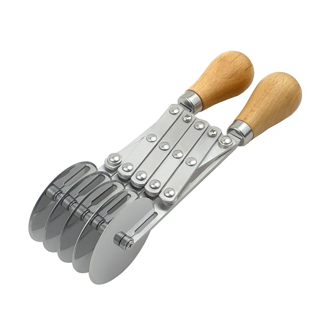 Wholesale stainless steel multi-wheel Fryer knife noodle cutter pizza wheel knife Danish pastry knife kitchen Pancake knife