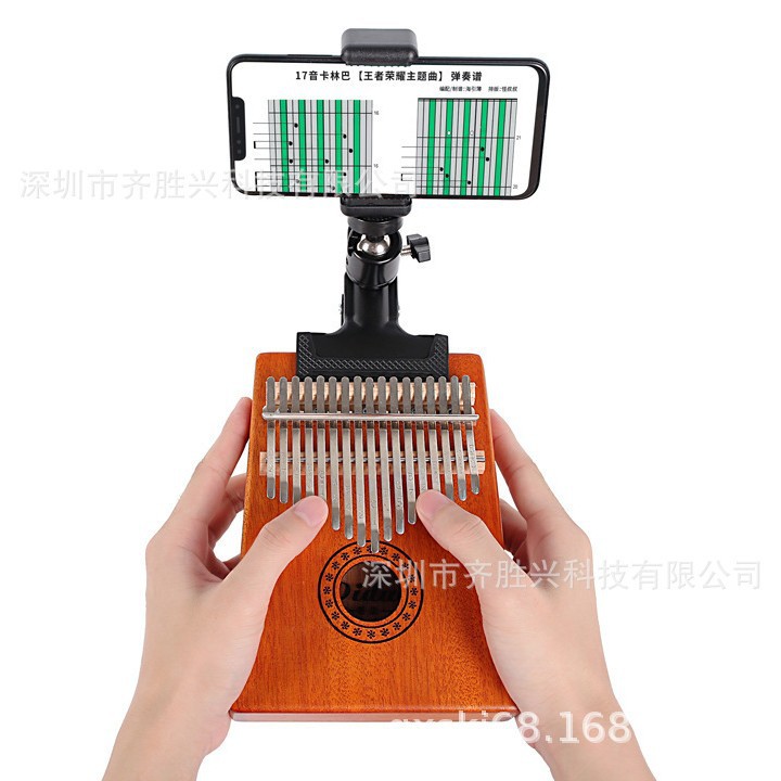 Thumb Piano Guitar Mobile Phone Clip Rotatable Live Video Recording Guitar Mobile Phone Holder Ukulele Music Score Clip