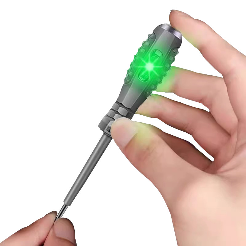Electrical Test Pen, Electrician's Special Tool, Multi-Functional Flat-Head Cross Screwdriver, Multi-Purpose Line Detection Test Pen