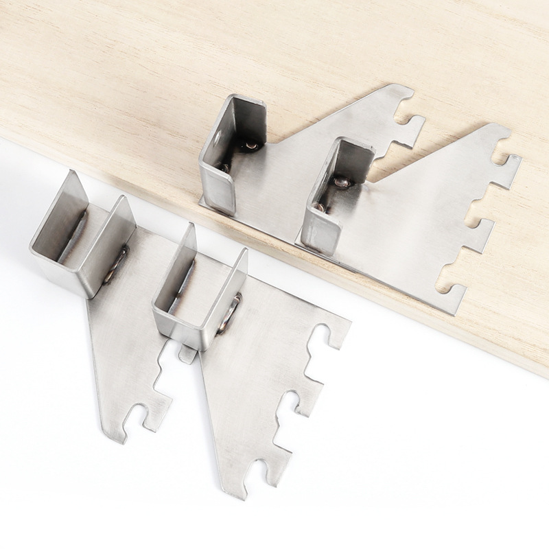 Stainless steel square tube hanging head black A- pillar left and right Support White Ladder column side hanging T-pillar 15*30 square tube buckle