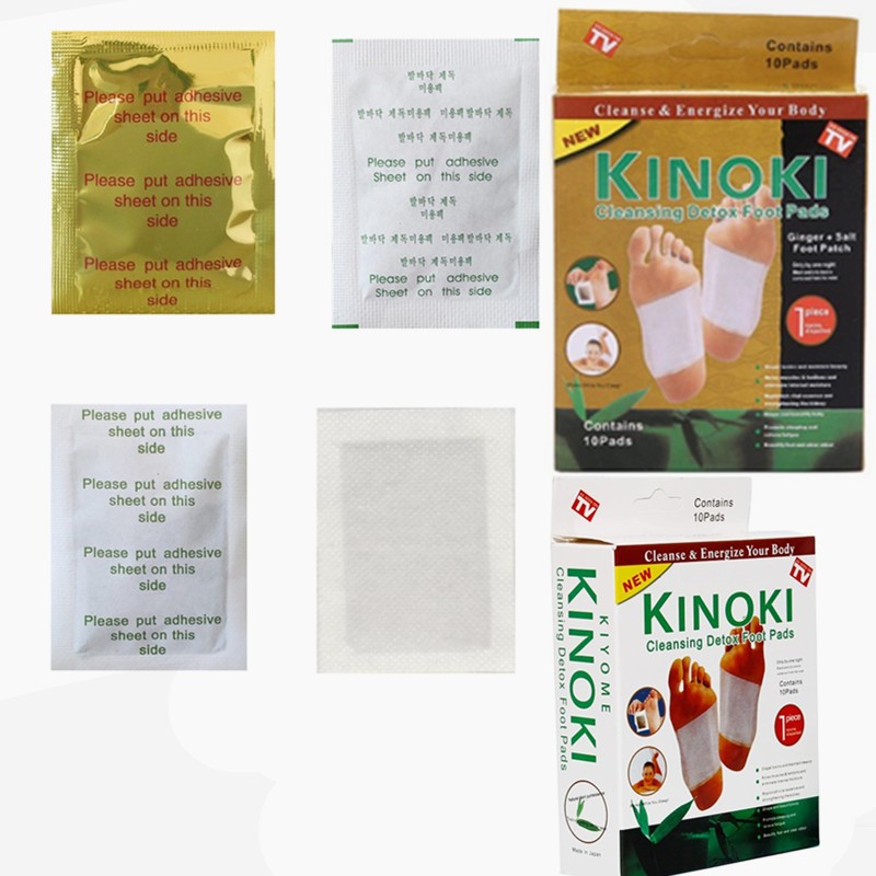 Foreign trade cross-border gold foil foot stickers wormwood ginger bamboo vinegar foot stickers Korean English golden kinoki foot stickers