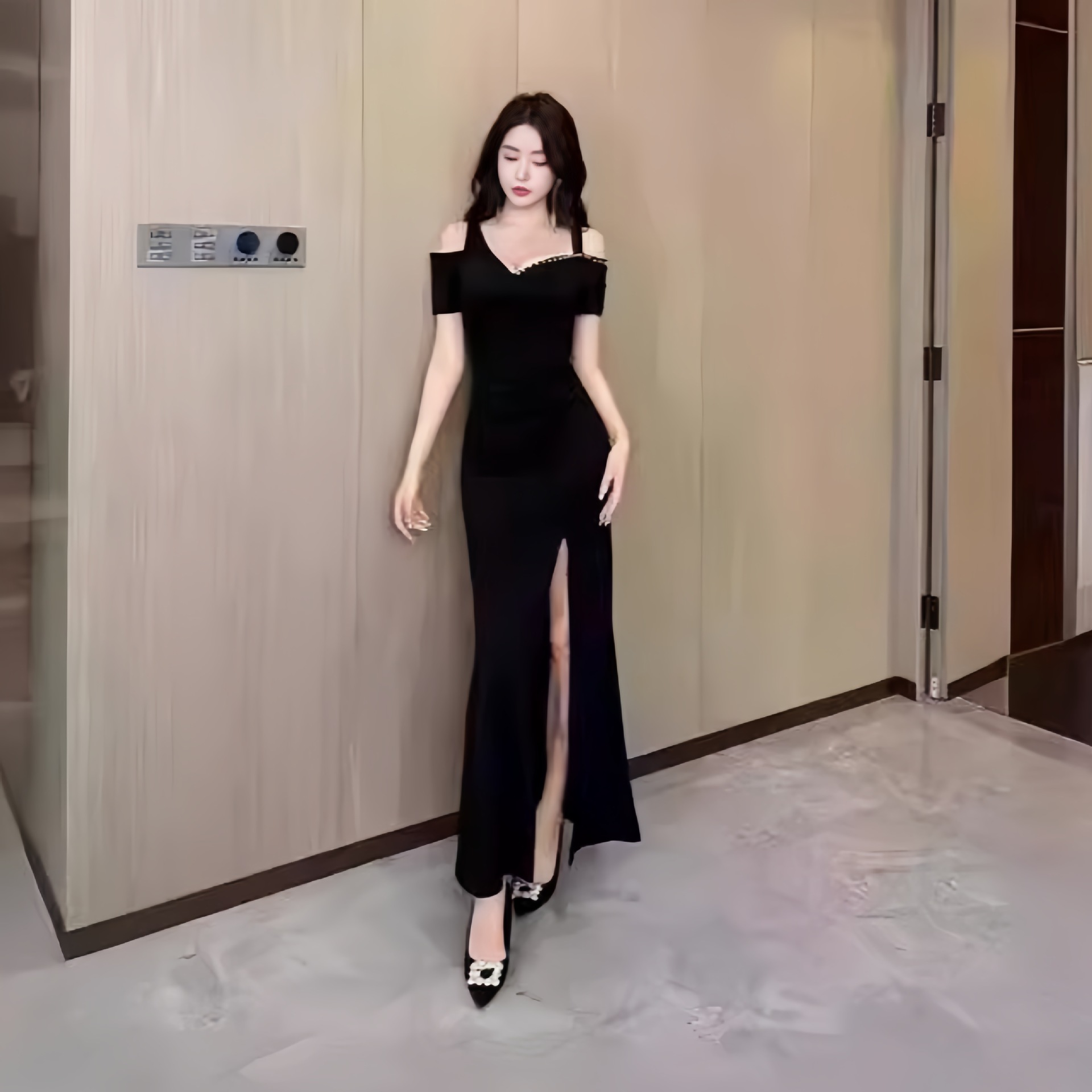 Новая сексуальная одежда для техников по foot therapy, длинное платье для массажа, здоровье, платье принцессы KTV, светская львица