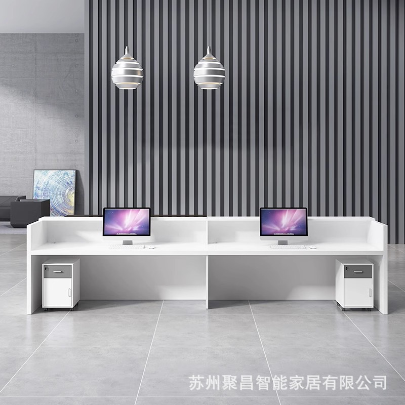 Modern Office Furniture Panel Cashier Reception Desk Front Desk Simple and Stylish Office Consultation Desk Service Desk Welcome Desk