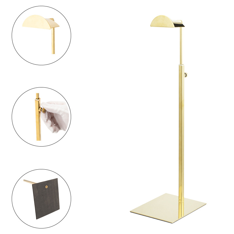 Cross-border Stainless Steel Display Hanging Bag Display Rack Women's Bag Rack Support Bag Rack Floor Adjustable Bag Rack