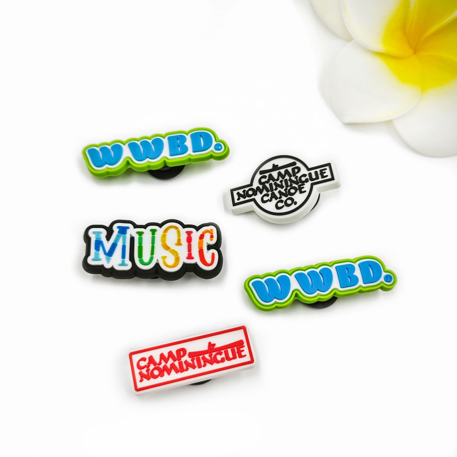 Export Pvc Letter Logo Shoe Flower Creative Shoe Decorative Shoe Buckle Boys and Girls Hole Shoes Removable Accessories