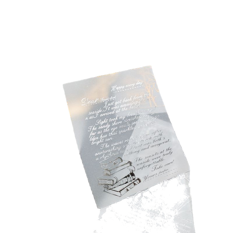 Customized Sulfuric Acid Paper Hot Stamping Girdle Tracing Paper Hot Stamping Seal Translucent Paper Hot Stamping Horizontal Strip Classy Packaging Printing