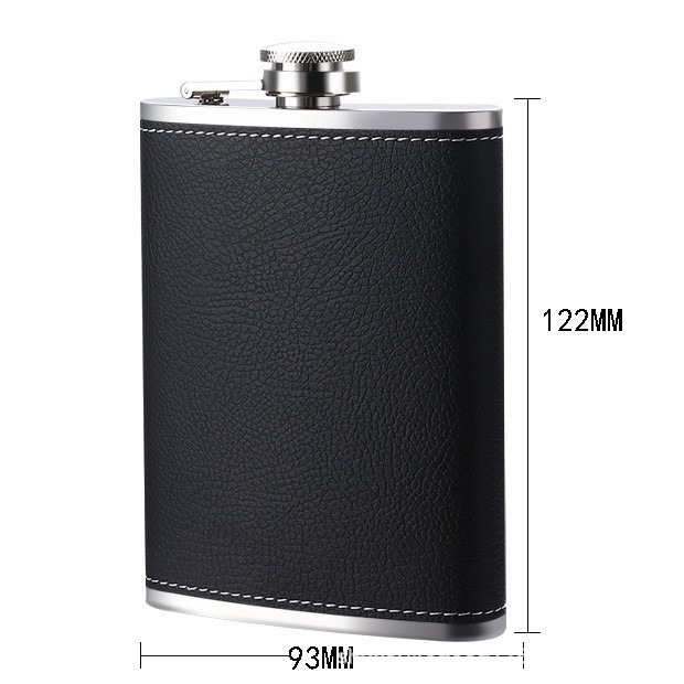 Stainless steel hip flask stainless steel portable outdoor small flat hip flask wine bottle cross-border supply portable hip flask
