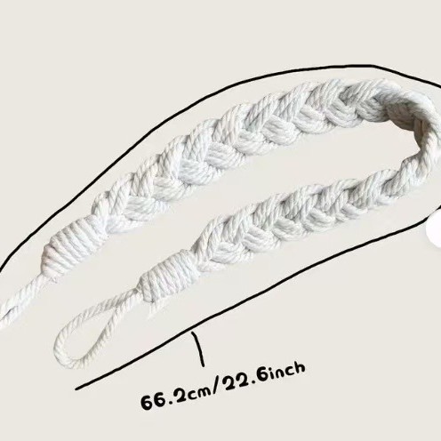 Cross-border Hot Selling Simple Nordic Style Cotton and Hemp Rope Curtain Strap Wholesale Curtain Storage Handmade Rope Strap