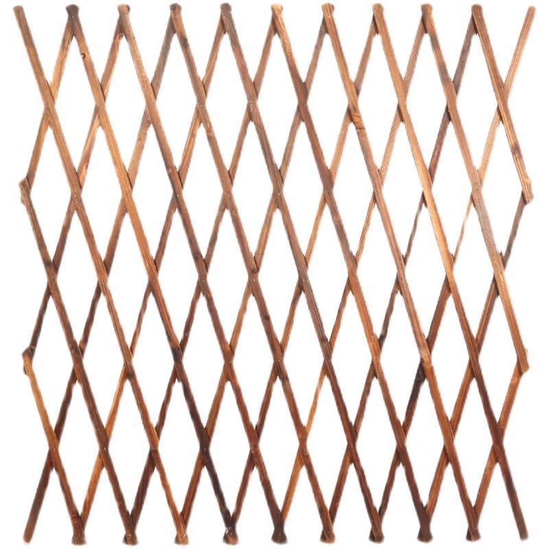 Flower Rack Climbing Rack Wrought Iron Outdoor Anticorrosive Wood Fence Telescopic Solid Wood Fence Fence Wall Decoration Grid