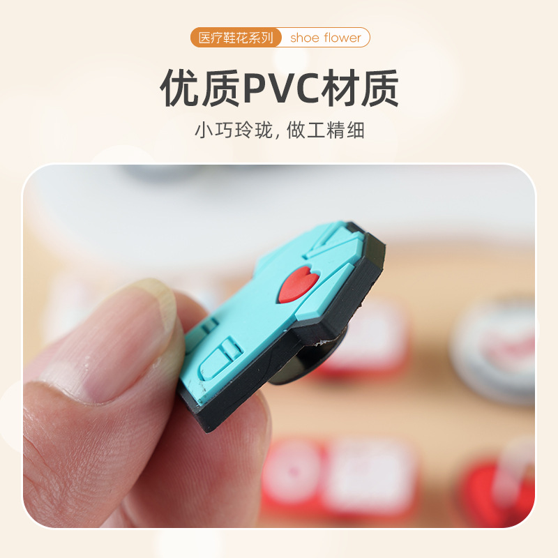 Cartoon Medical Shoe Flower Removable Pvc Soft Rubber Shoe Buckle Clogs Garden Shoes Shoe Flower Shoe Decoration Accessories