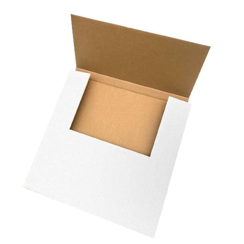 Lp Vinyl Record Box Corrugated Paper Packaging Box Express Delivery Photo Frame Amazon Middle-Sealed Box Delivery Box with Logo Printing