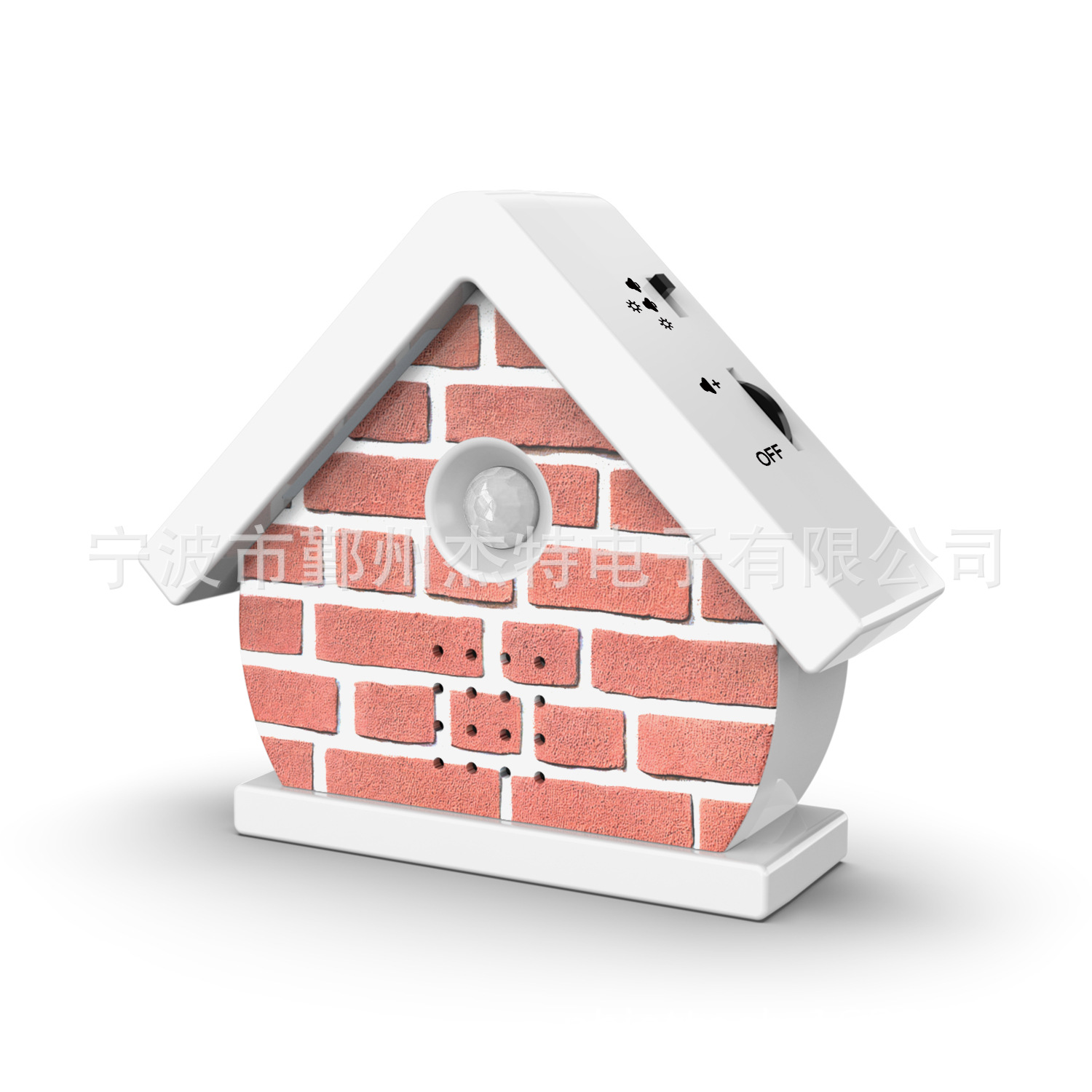 2026 New Cross-Border White Noise Bird Caller House Design Bird Sound Player with Light Human Body Sensor Trigger