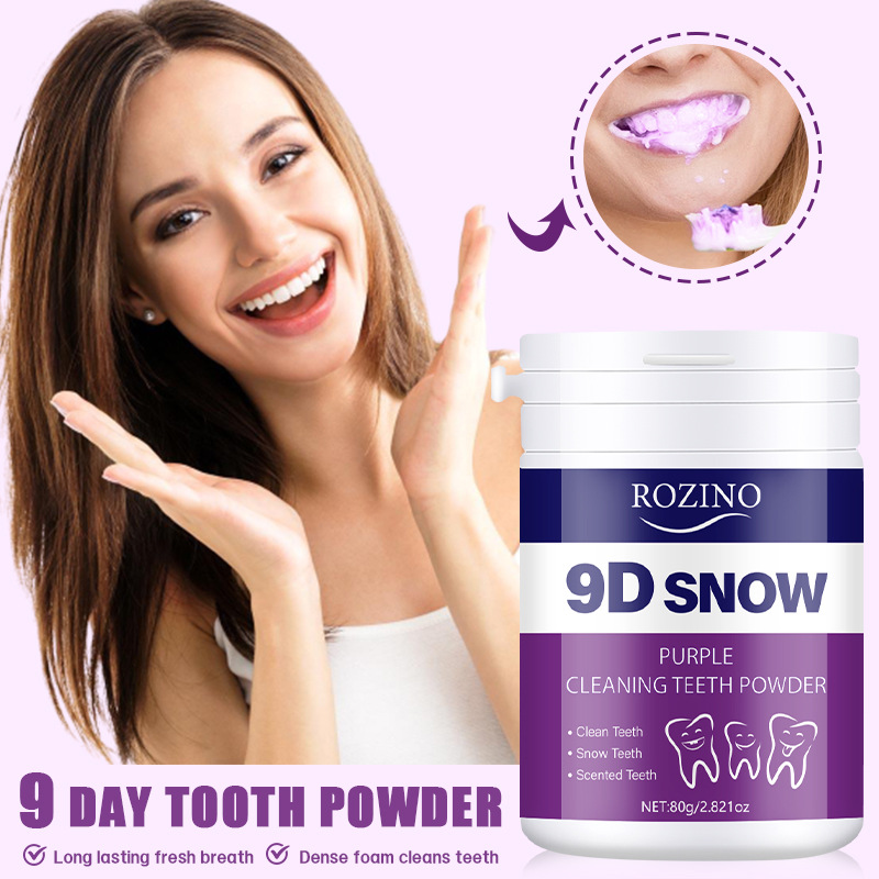 Cross-Border Purple Whitening Tooth Powder, Tooth Cleaning, Brightening, Removing Yellowing, Removing Tartar, Fresh Breath, Cleaning Tooth Powder Wholesale